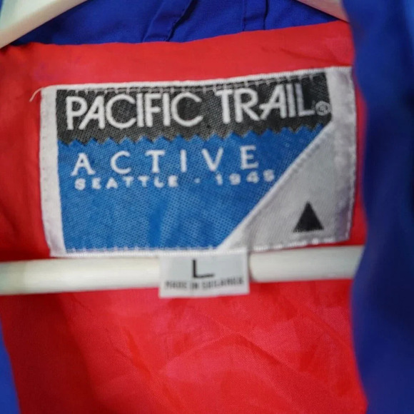 Pacific Trail Jacket Windbreaker Hot Pink Vintage‎ 90s Men's Neon SZ L Retro - Picture 6 of 7